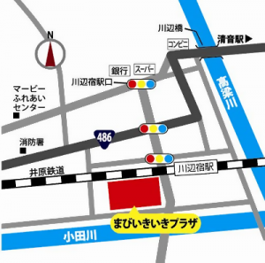 災害ボランティアセンター本部　周辺地図